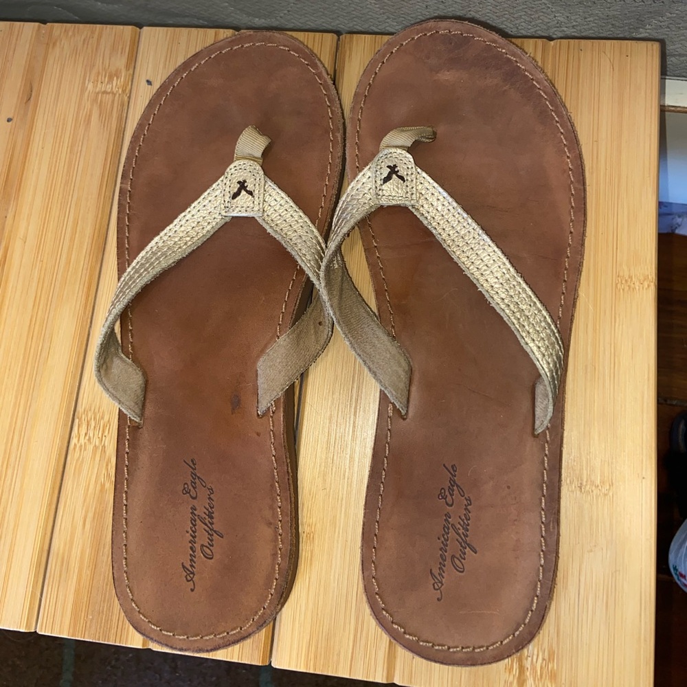 American Eagle Outfitters Brown Leather Sandals